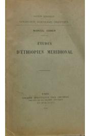  COHEN Marcel - Etudes d'éthiopien méridional