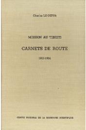  LE COEUR Charles - Mission au Tibesti. Carnets de route (1933-1934). Edités par Marguerite Le Coeur