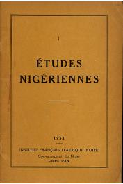  Etudes Nigériennes - 01, LE COEUR Charles - In Mémoriam Charles Le Coeur. Recueil d'articles sur les Toubous du Niger