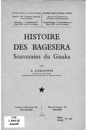  ARIANOFF A. d' - Histoire des Bagesera, souverains du Gisaka