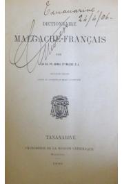  ABINAL (Père), MALZAC, (Père) - Dictionnaire Malgache-Français. Deuxième édition revue et considérablement augmentée