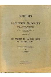  BIRKELI Emil - Les Vazimba de la cöte Ouest de Madagascar. Notes d'ethnologie