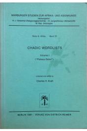  KRAFT Charles H., (éditeur) - Chadic wordlists. Volume I (Plateau - Sahel)