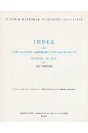  VERNIER Elie (Pasteur) - Index des Tantaran'ny Adriana Eto Madagascar. Histoire des rois