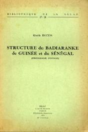 DUCOS Gisèle - Structure du badiaranke de Guinée et du Sénégal (phonologie, syntaxe)