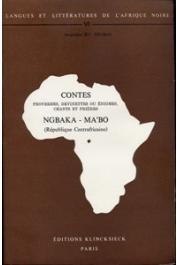  THOMAS Jacqueline M. C.- Contes, proverbes, devinettes ou énigmes, chants et prières Ngbaka-Ma'Bo (République Centrafricaine)