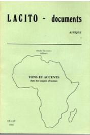  GUARISMA Gladys (Editeur) - Tons et accents dans les langues africaines