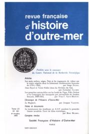  MICHEL Marc - Le recrutement des tirailleurs en AOF pendant la première guerre mondiale: essai de bilan statistique