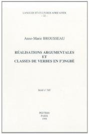  BROUSSEAU Anne-Marie - Réalisations argumentales et classes de verbes en fongbé