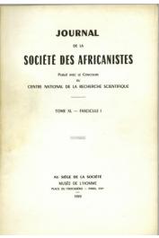 Journal de la Société des Africanistes - Tome 40 - fasc. 1 - 1970, GALLAY Alain - La poterie en pays sarakolé (Mali, Afrique occidentale)