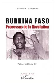  BAMOUNI Babou Paulin - Burkina Faso. Processus de la Révolution (nouvelle couverture)