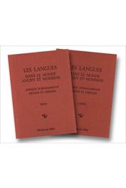  PERROT Jean, (sous la direction de) - Les langues dans le monde ancien et moderne. Première partie: les langues de l'Afrique subsaharienne (textes réunis par Gabriel Manessy). Deuxième partie:  Pidgins et Créoles (textes réunis par Albert Valdman) . Ense