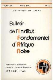  Bulletin de l'IFAN - Série B - Tome 42 - n°2 - Avril 1980