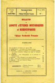 Bulletin du comité d'études historiques et scientifiques de l'AOF - Tome 19 - n°1 - Janvier-Mars 1936 (BCEHSAOF)