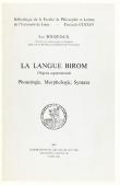  BOUQUIAUX Luc - La langue Birom. Nigeria septentrional: phonologie, morphologie, syntaxe