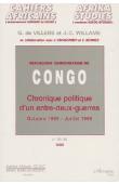  DE VILLERS Gauthier, WILLAME Jean-Claude - République démocratique du Congo. Chronique politique d'un entre deux guerres: octobre 1996-juillet 1998