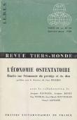  POIRIER Jean, (sous la direction de) - L'économie ostentatoire. Etudes sur l'économie du prestige et du don