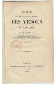  AVEZAC M. d' - Notice sur le pays et le peuple des Yébous en Afrique, avec une esquisse grammaticale de la langue Yéboue