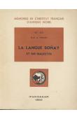  PROST André, (R.P.) - La langue Sonay et ses dialectes