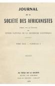 Perles magiques à Madagascar / Mythe et organisation sociale en Afrique occidentale / Note sur les Mboum du Nord-Cameroun / Quelques gravures et peintures rupestres de la Mauritanie sahélienne. Une pierre taillée de Tinigar, etc..