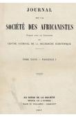  Journal de la Société des Africanistes - Tome 27 - fasc. 1 - 1957 