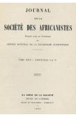  Journal de la Société des Africanistes - Tome 22 - fasc. 1 et 2 - 1952 
