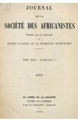 Déchiffrement des poids à peser l'or en Côte d'Ivoire /  Bouffons sacrés du Cercle de Bougouni (Soudan Français) / Some nigerian games with their parallels and analogues, etc..