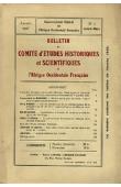 Contribution à l'étude de la faune ornithologique du Bas-Togo / Le parasitisme intestinal en AOF / Nouvelles recherches sur les objets anciens de l'Aouker / Langage tambouriné et sifflé