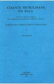  HAAFKENS J. - Chants musulmans en peul. Textes de l'héritage religieux de la Communauté musulmane de Maroua. Cameroun