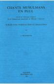  HAAFKENS J. - Chants musulmans en peul. Textes de l'héritage religieux de la Communauté musulmane de Maroua. Cameroun