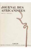  Journal des Africanistes - Tome 54 - fasc. 1 - 1984 