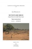  BOUQUIAUX Luc - Dictionnaire Birom (langue Plateau de la famille Niger-Congo). Nigeria septentrional. Livre II - Lexiques