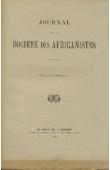  Journal de la Société des Africanistes - Tome 09 - fasc. 1 - 1939