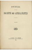  Journal de la Société des Africanistes - Tome 14 - 1944