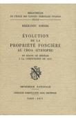  ABBEBE Berhanou - Evolution de la propriété foncière au Choa (Ethiopie) du règne de Ménélik à la constitution de 1931