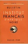  Bulletin de l'IFAN - Série A et B - Tome 13 - n°4 - Octobre 1951 - La Ziara de Cheikh Mohammed Fadel / Mesures maures / La cryptographie chez les Maures / quatre dialectes mandé du Nord-Dahomey et de la Nigeria anglaise, etc…