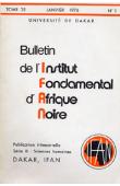  Bulletin de l'IFAN - Série B - Tome 38 - n°1 - Janvier 1976