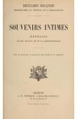 ESCANDE Benjamin - Souvenirs intimes. Extraits de son journal et de sa correspondance