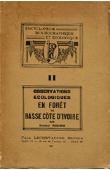  PAULIAN Renaud - Observations écologiques en forêt de basse Côte d'Ivoire