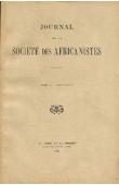  Journal de la Société des Africanistes - Tome 06 - fasc. 1 - 1936