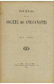  Journal de la Société des Africanistes - Tome 09 - fasc. 2 - 1939 - Le problème anthropobiologique malgache. Nouvelles observations chez les Mahafaly du Sud-Ouest  de Madagascar / Deux petites populations peu connues de l'Afrique Occidentale française