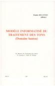  JOUANNET Francis (éditeur) - Modèle informatisé du traitement des tons (domaine bantou)
