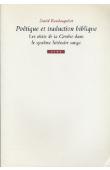  KOUDOUGUERET David - Poétique et traduction biblique. Les récits de la Génèse dans le système littéraire sango (Centrafrique)
