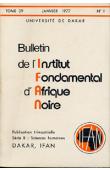  Bulletin de l'IFAN - Série B - Tome 39 - n°1 - Janvier 1977
