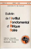 Bulletin de l'IFAN - Série B - Tome 37 - n°3 - Juillet 1975 