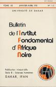  Bulletin de l'IFAN - Série B - Tome 43 - n°1/2 - Janvier/Avril 1981