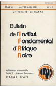  Bulletin de l'IFAN - Série B - Tome 45 - n°1/2 - Janvier/Avril 1983