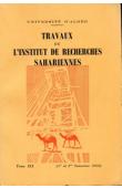 Travaux de l'Institut de Recherches Sahariennes - Tome XIX - 1er et 2eme semestres 1960