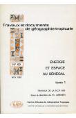  GRENIER Philippe (sous la direction de) - Energie et espace au Sénégal. Tome 1. Travaux de la R.C.P. 693