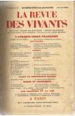  La Revue des Vivants - 4e année ; n° 01 - L'Afrique noire française